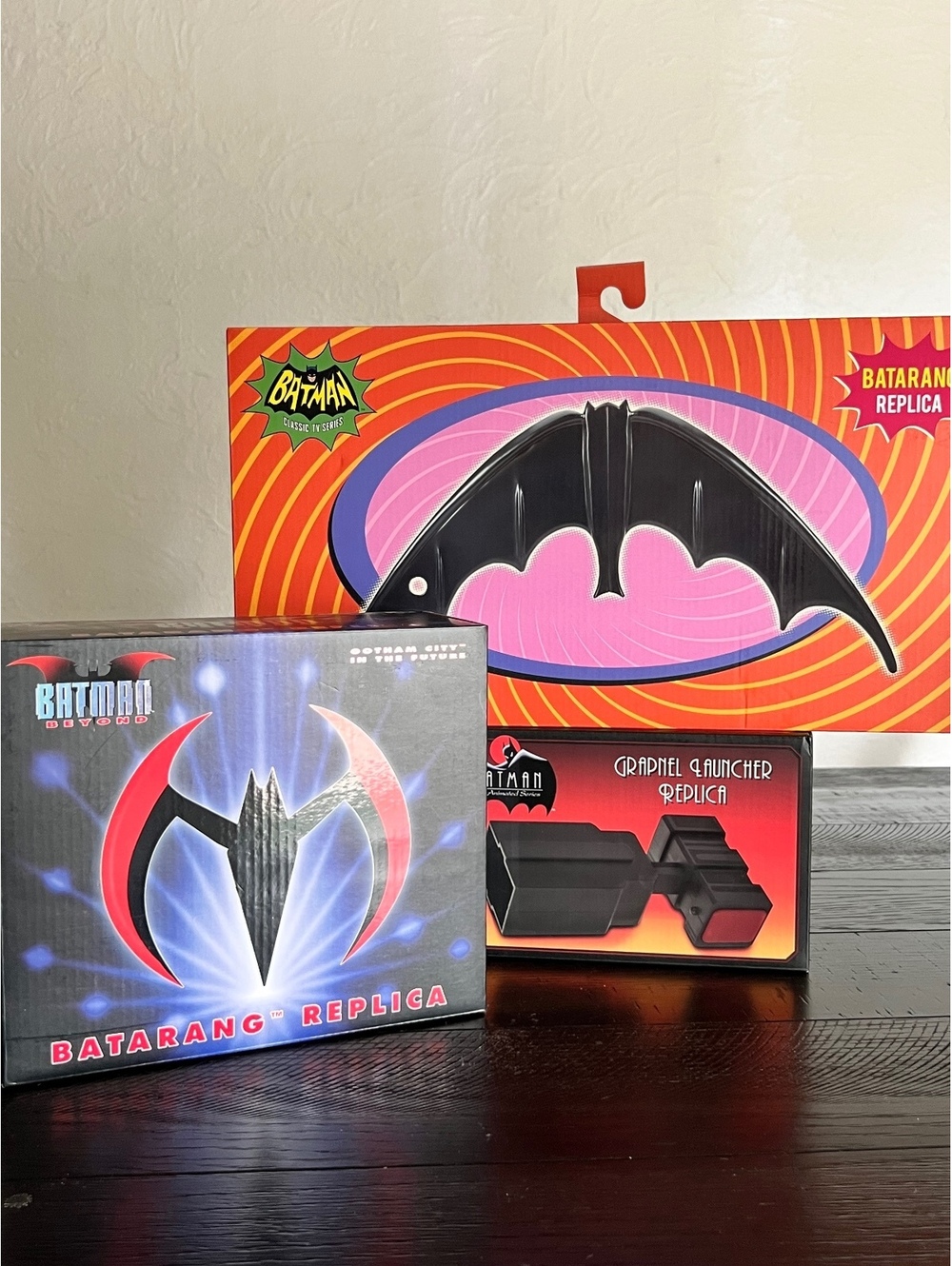 NECA Batman Replica 3pc Lot 1966 Beyond Batarang Animated Grapnel New